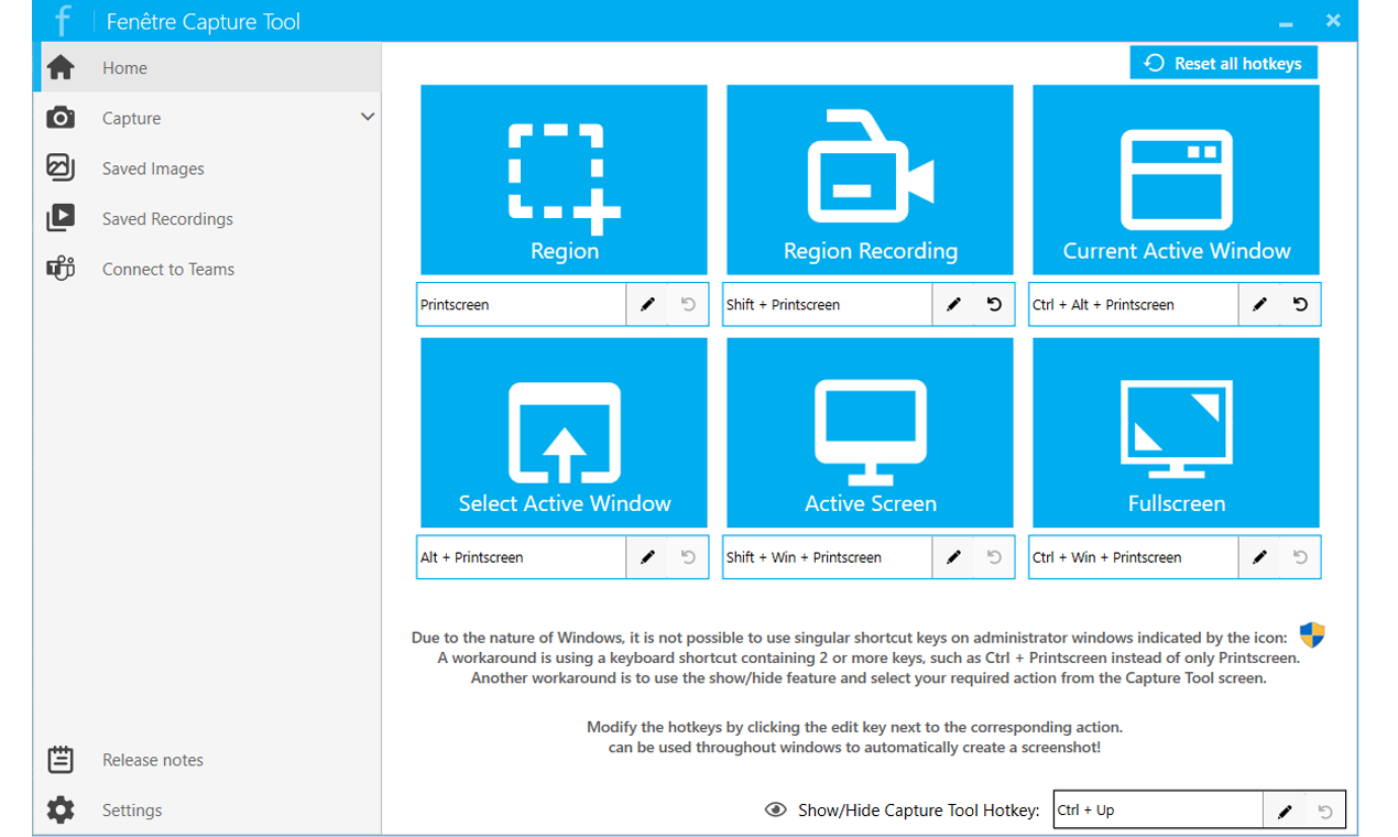 Fenêtre Capture Tool gallery image