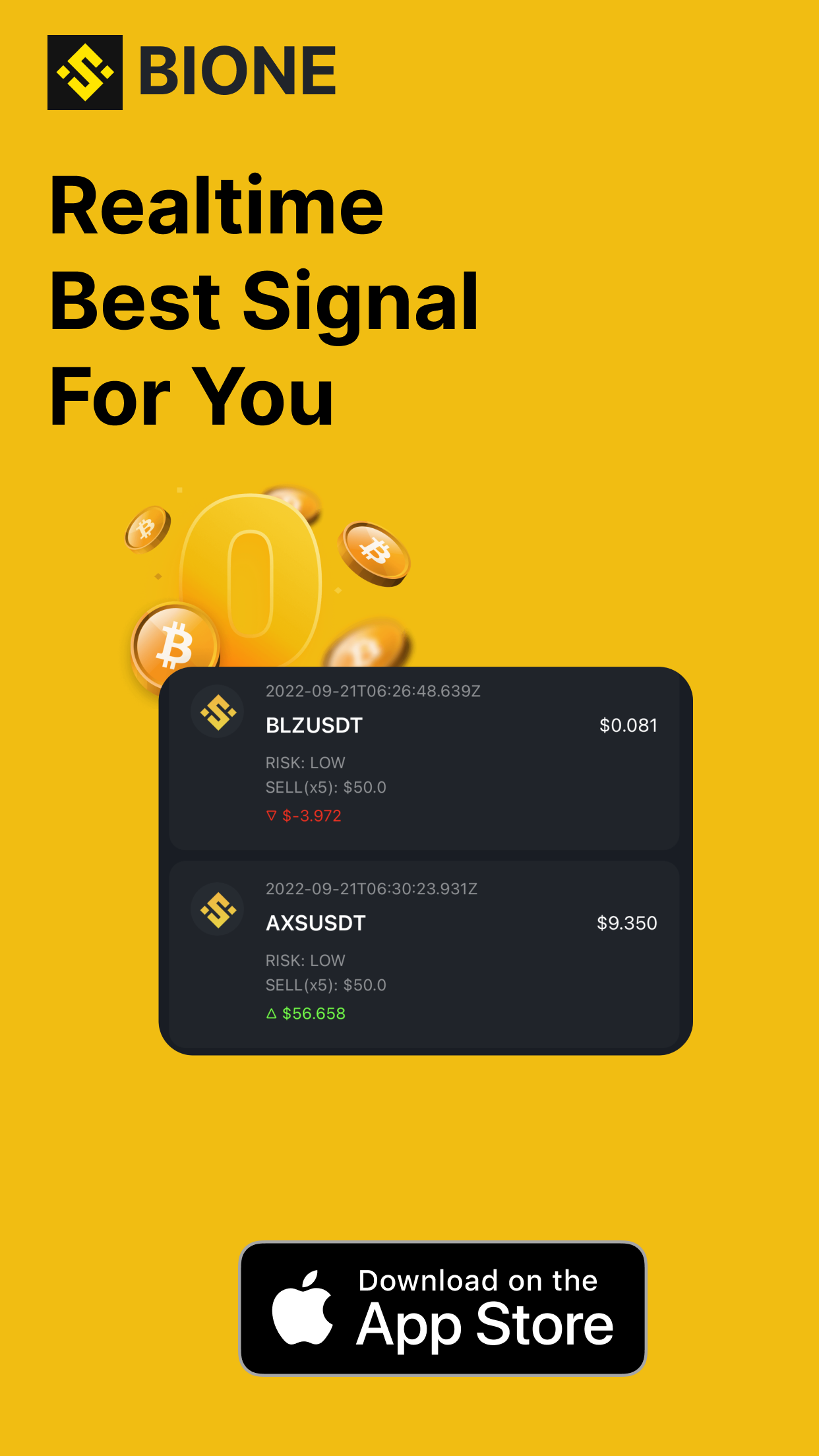 Bione: Signal kaufen BTC & Crypto Medien 2