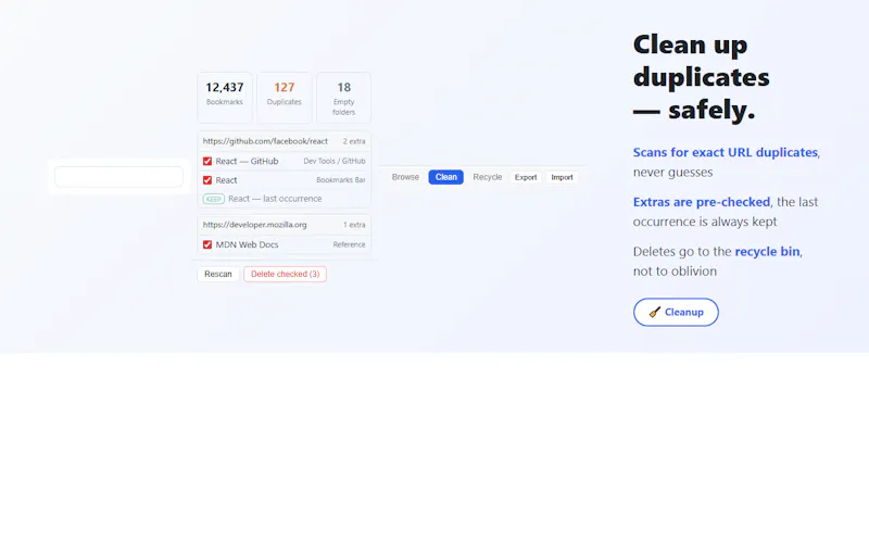 Bookmark Manager: Smart Cleanup & Search screenshot 10