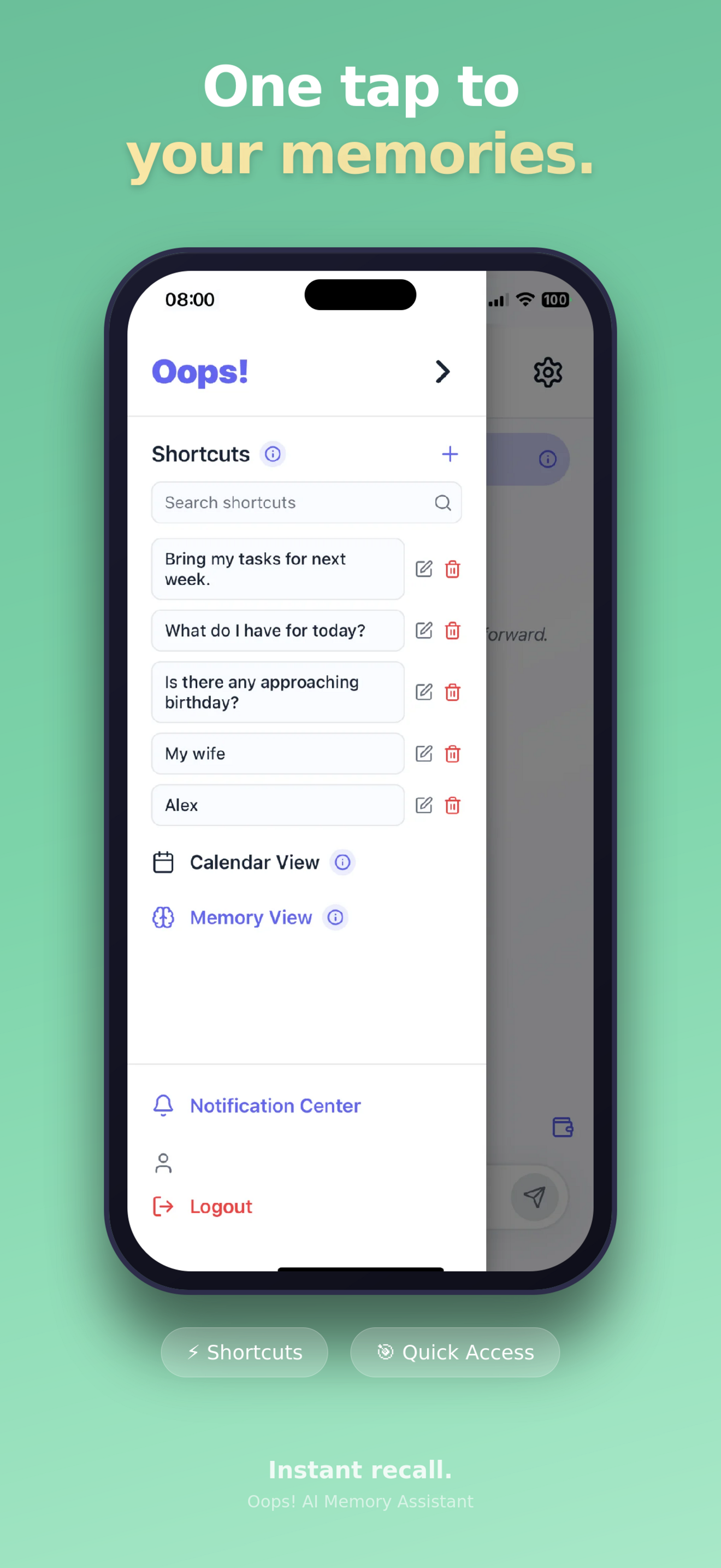 Oops! AI Memory Assistant gallery image
