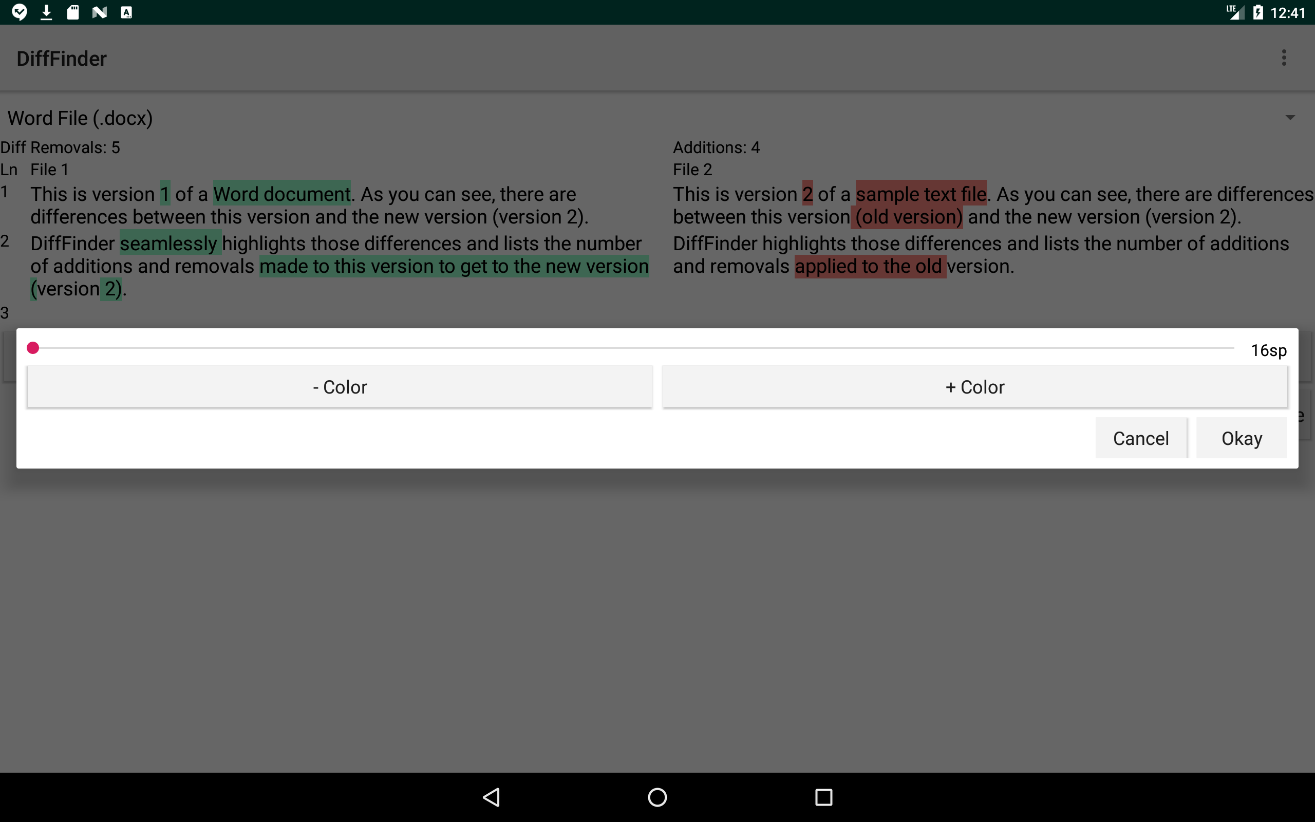 DiffFinder: Compare Files (Android) gallery image