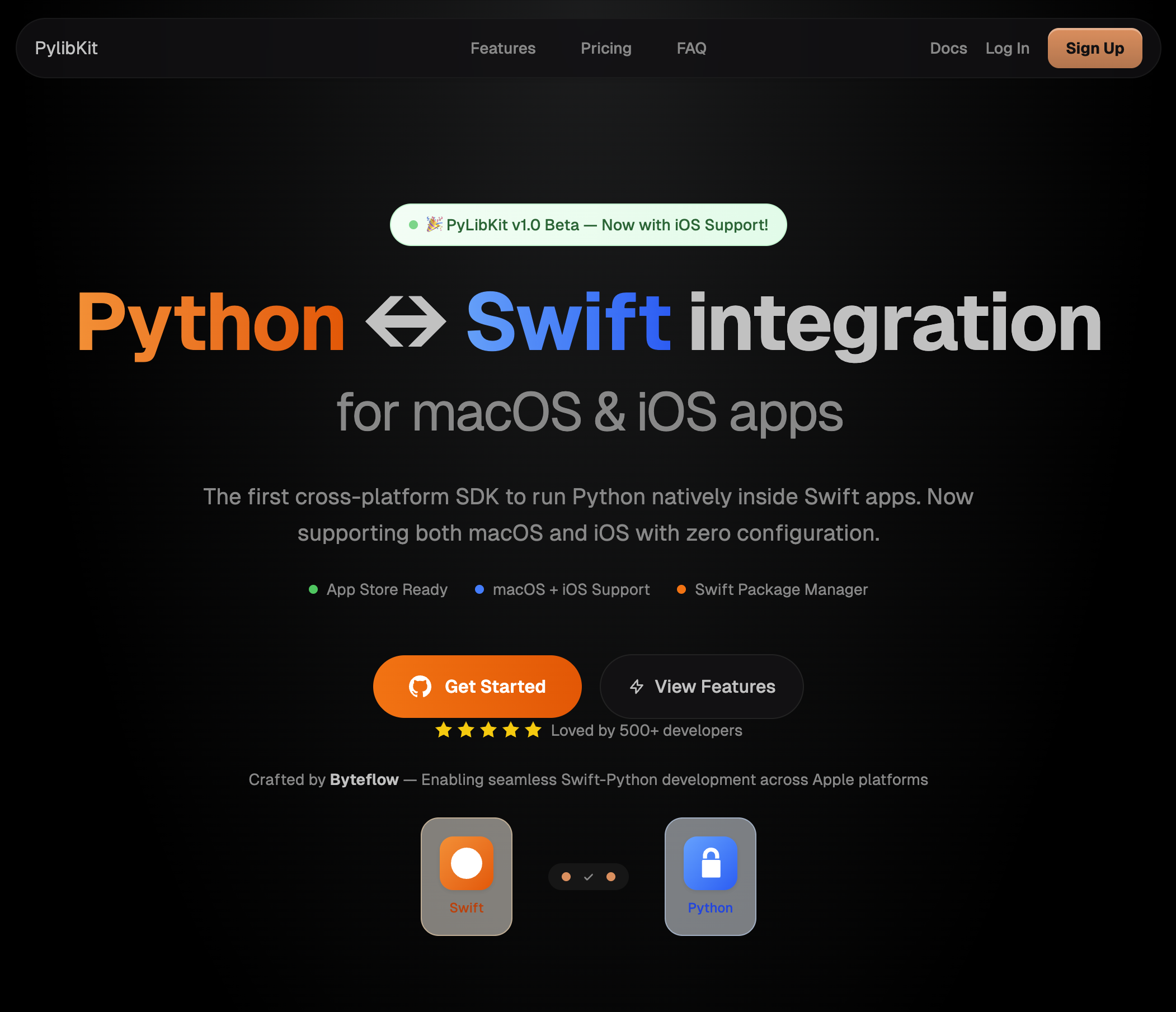 PylibKit: Python as a Swift SDK - Screenshot 4 showing product features and functionality
