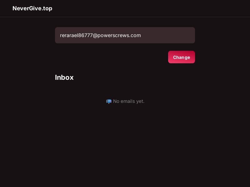 Geef nooit - Een minimalistische tijdelijke e -mailclient media 1