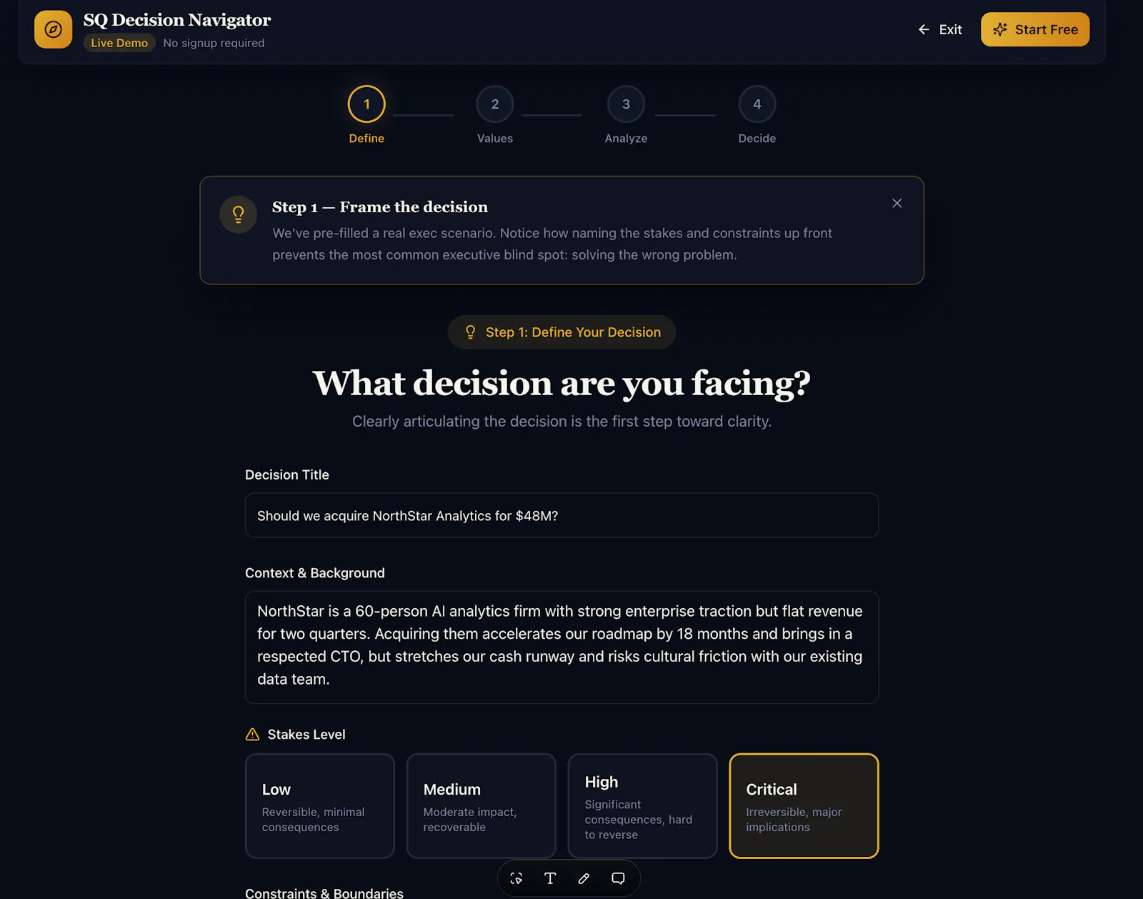 SQ Decision Navigator screenshot 4