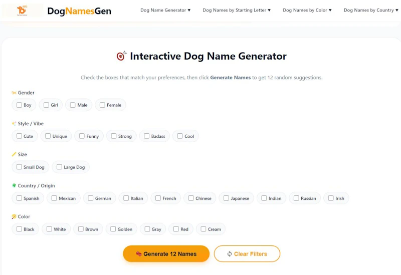 Dog Name Generator screenshot 3