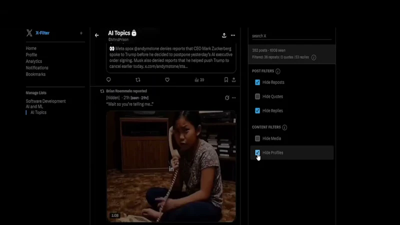 X-Filter screenshot 1 (video preview)