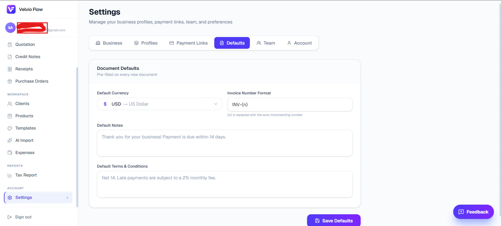 Velvio Flow — Professional Invoicing gallery image