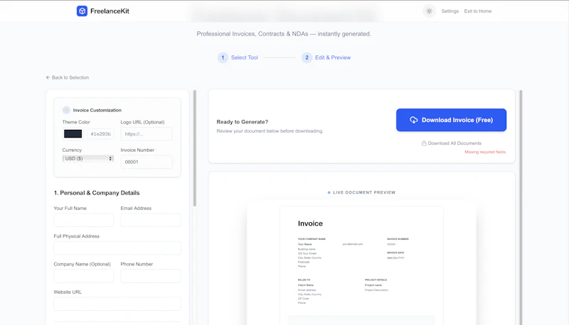 FreelanceKit screenshot 2
