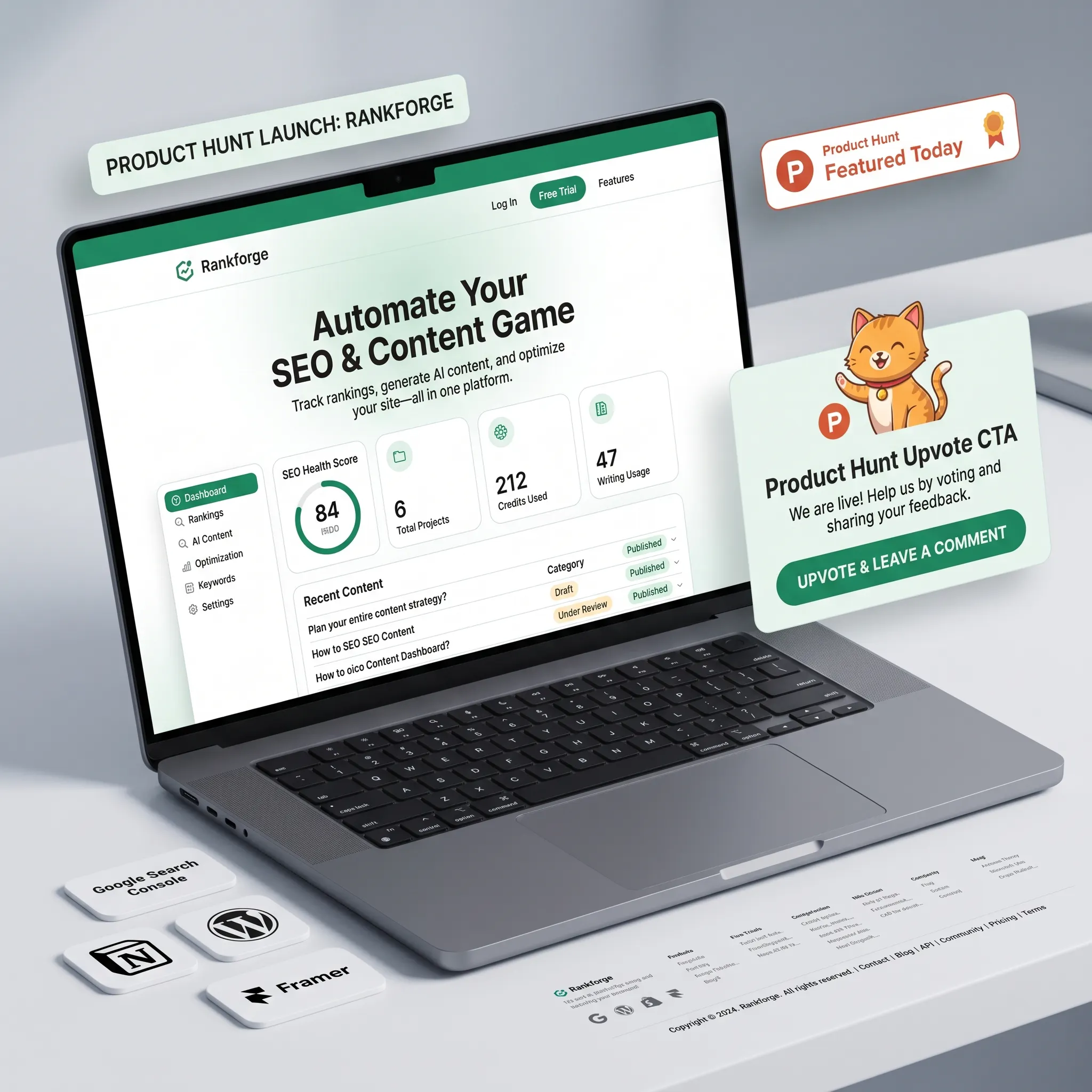Rankforge — AI-Powered SEO Software 截图 1