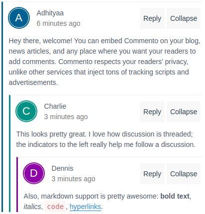 Commento gallery image