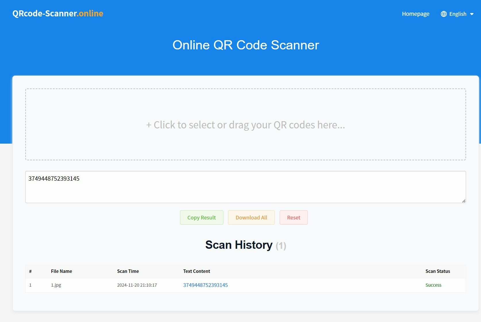 온라인 QR 코드 스캐너 - 배치 QR 코드 스캔을 간단하고 효율적으로 만듭니다 미디어 3