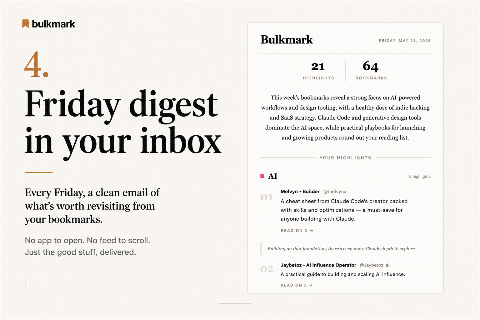 Bulkmark - X Bookmarks into knowledge. gallery image