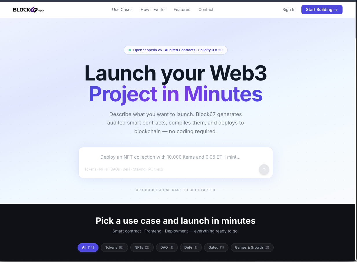 Block67 Web3 Launch Platform gallery image