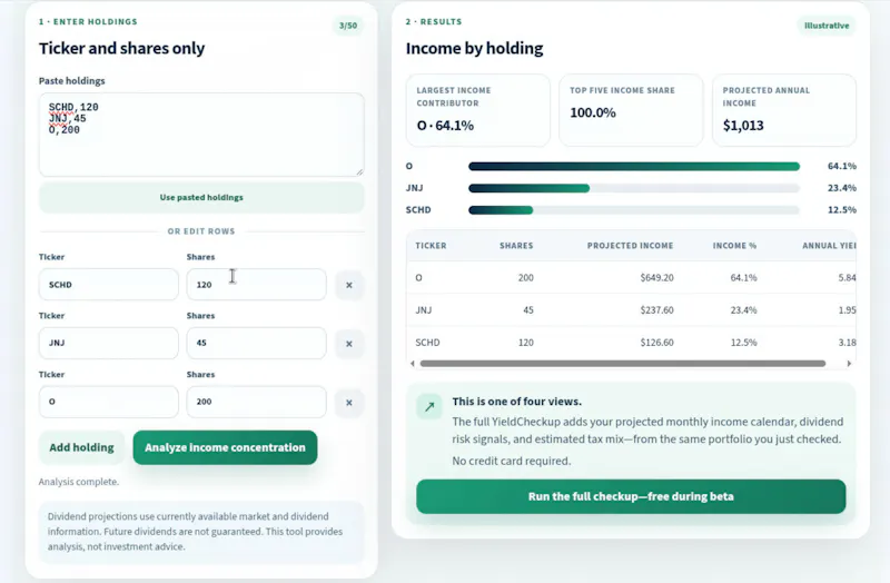 YieldCheckup screenshot 2