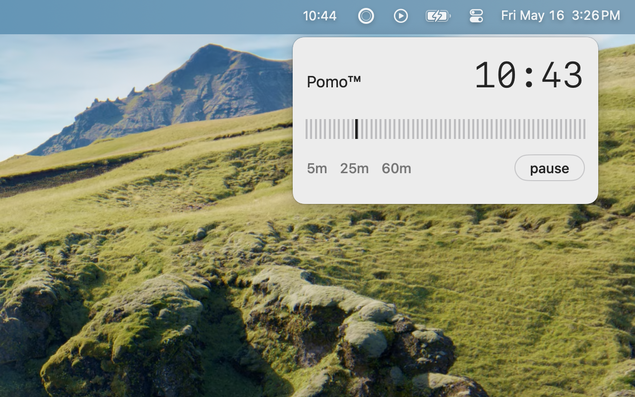 Hilfe ™ - Ein ästhetischer Pomodoro -Timer für MAC Medien 4