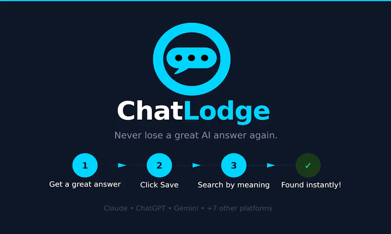 ChatLodge - Save & Search Your AI Chats screenshot 1