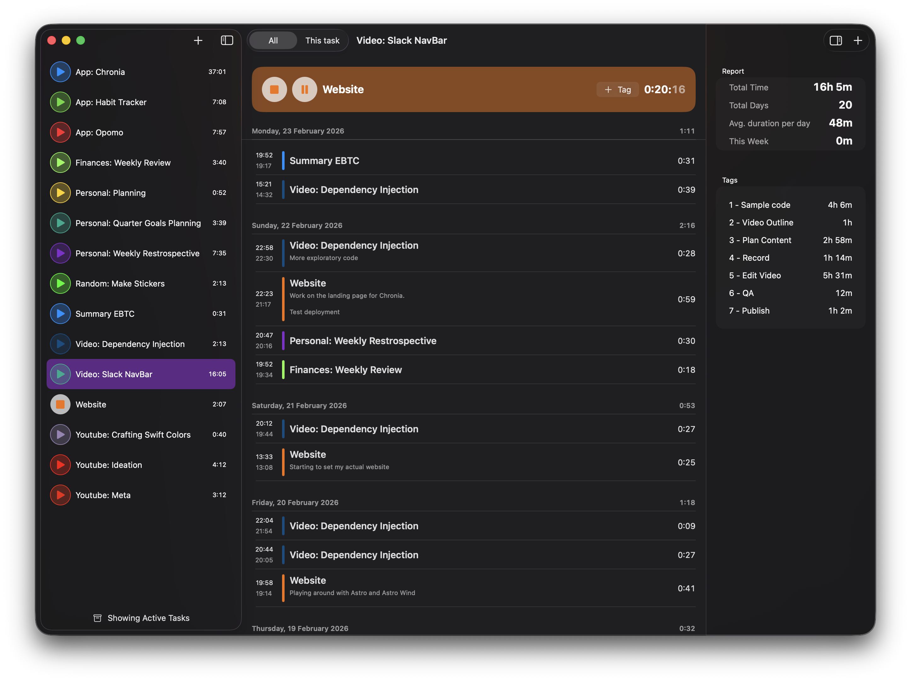 Chronia - Time Tracker - Screenshot 3 showing product features and functionality