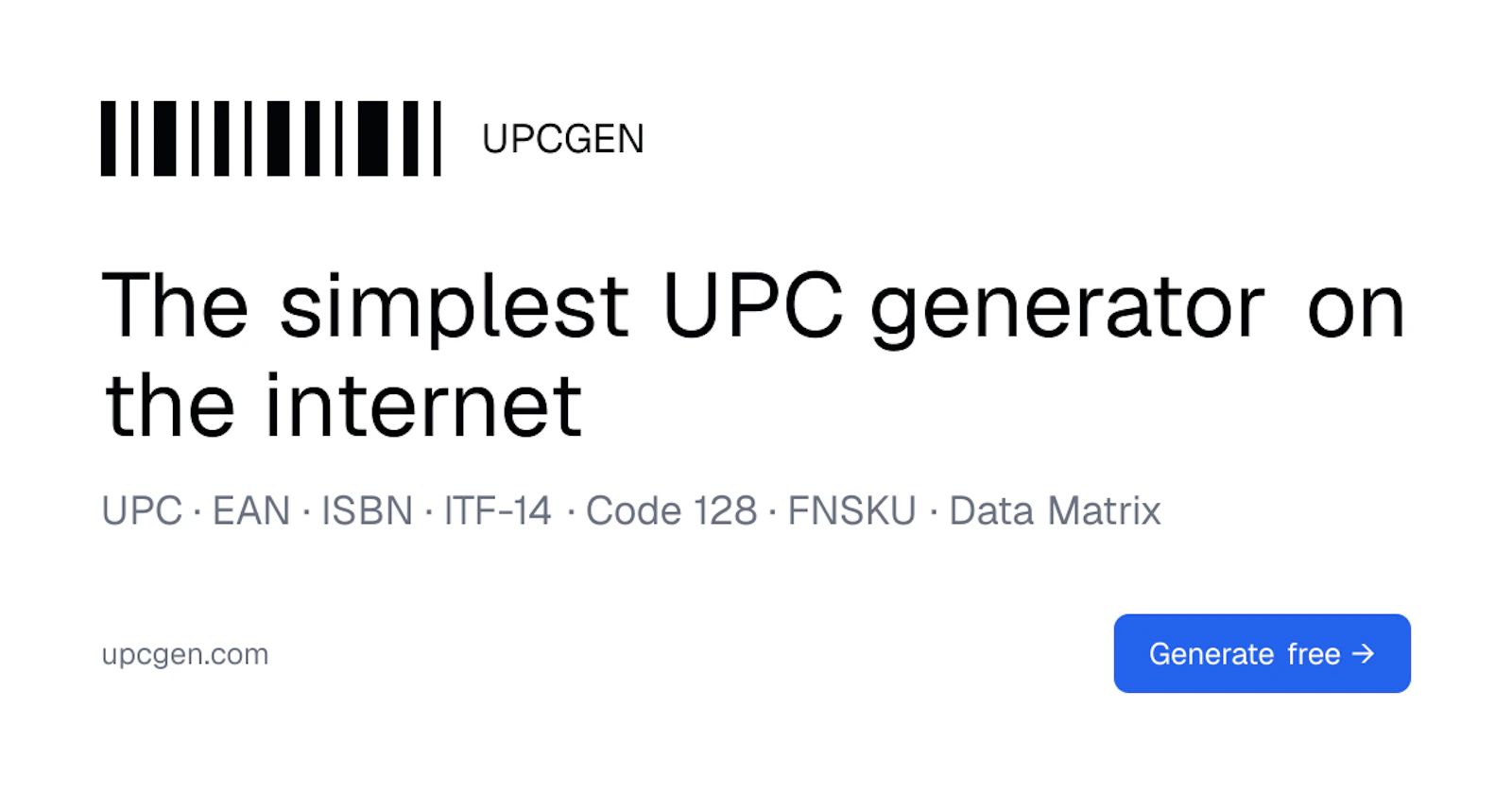 UPCgen screenshot 1