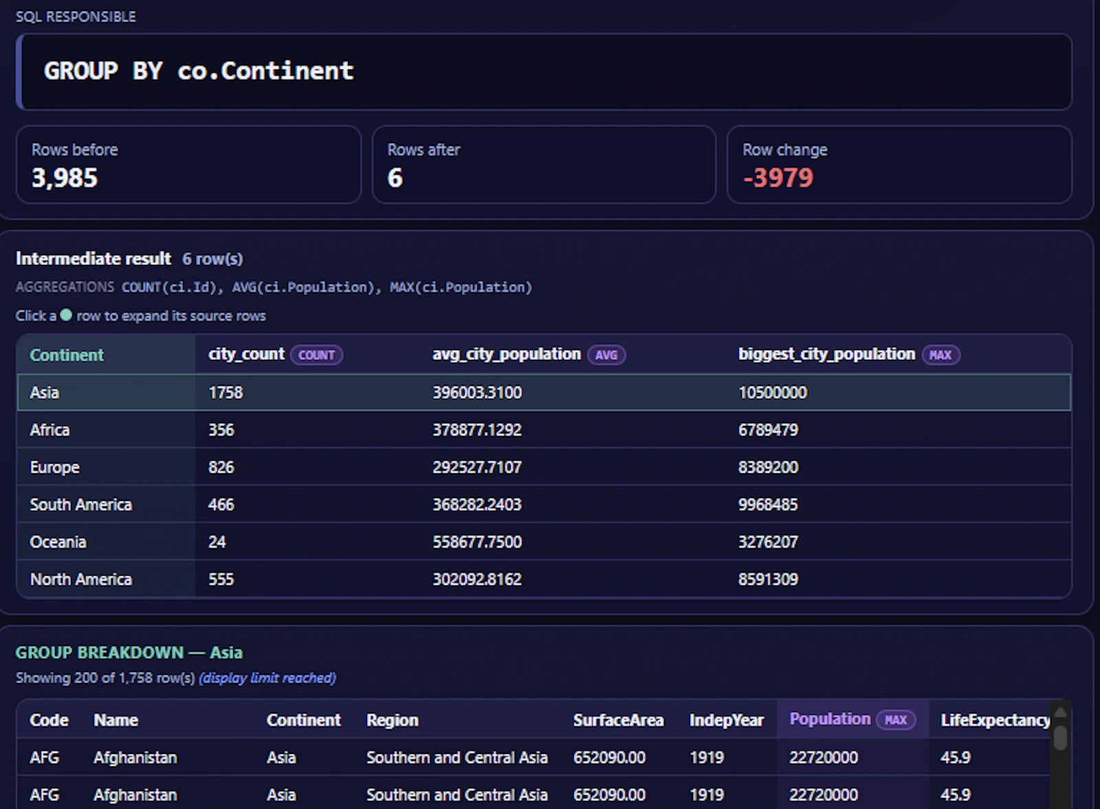 SQL Visual Debbuger screenshot 2