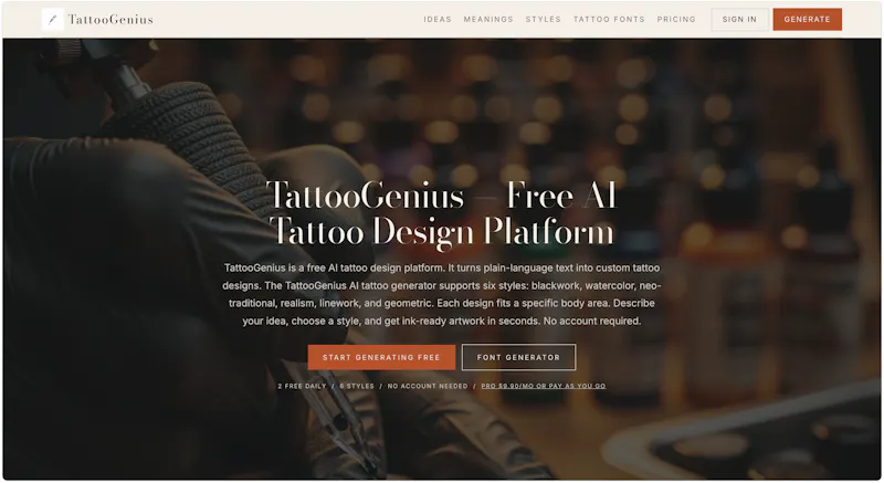 TattooGenius screenshot 1