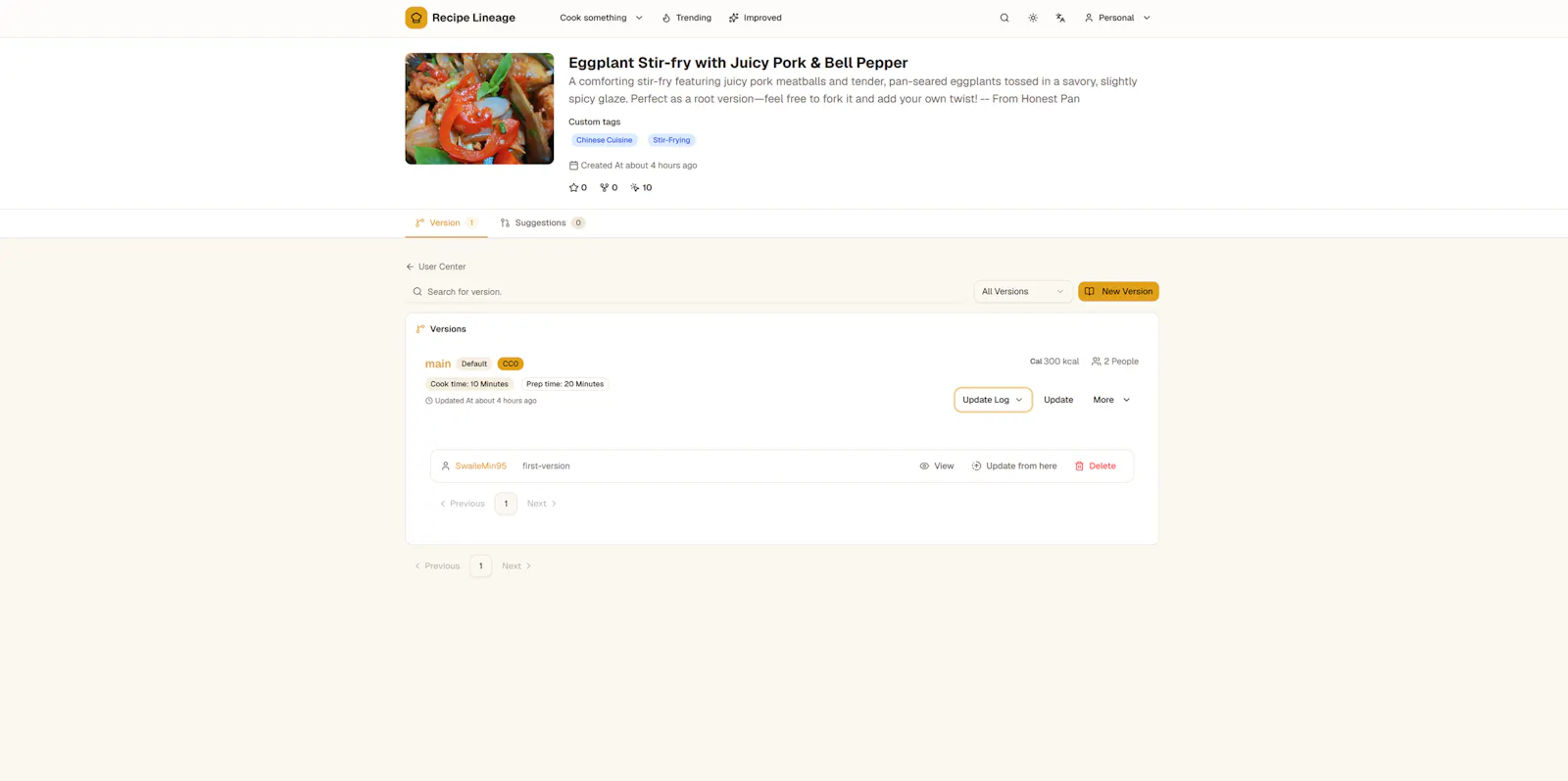 Recipe Lineage screenshot 5