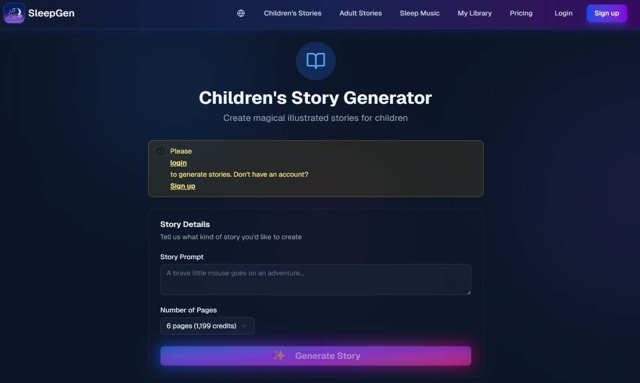 SleepGen - Screenshot 3 showing product features and functionality