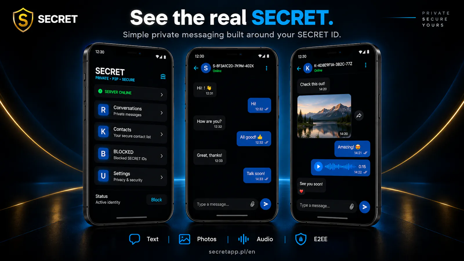 SECRET — private messenger screenshot 2