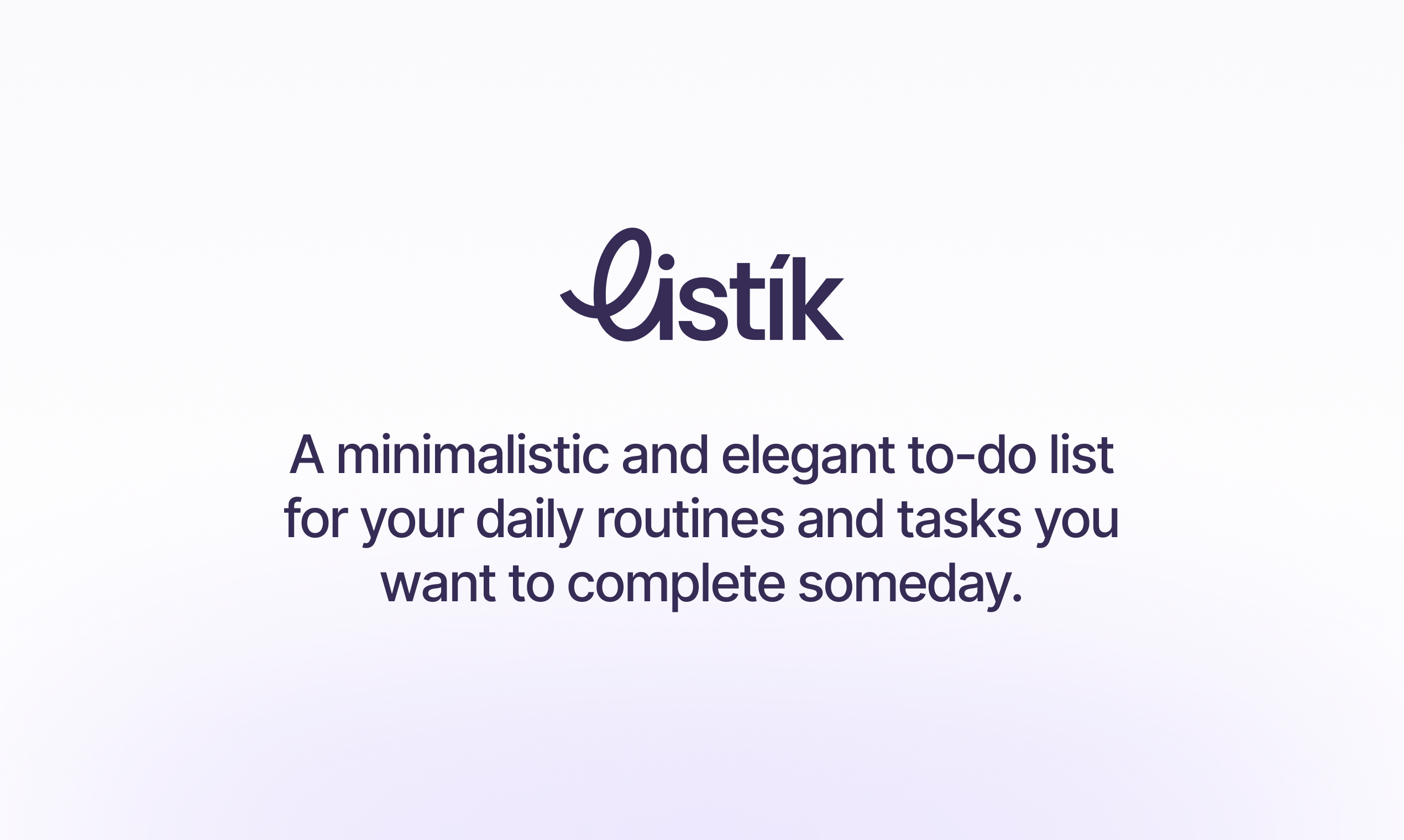 Listík, una lista de tareas pendientes media 1