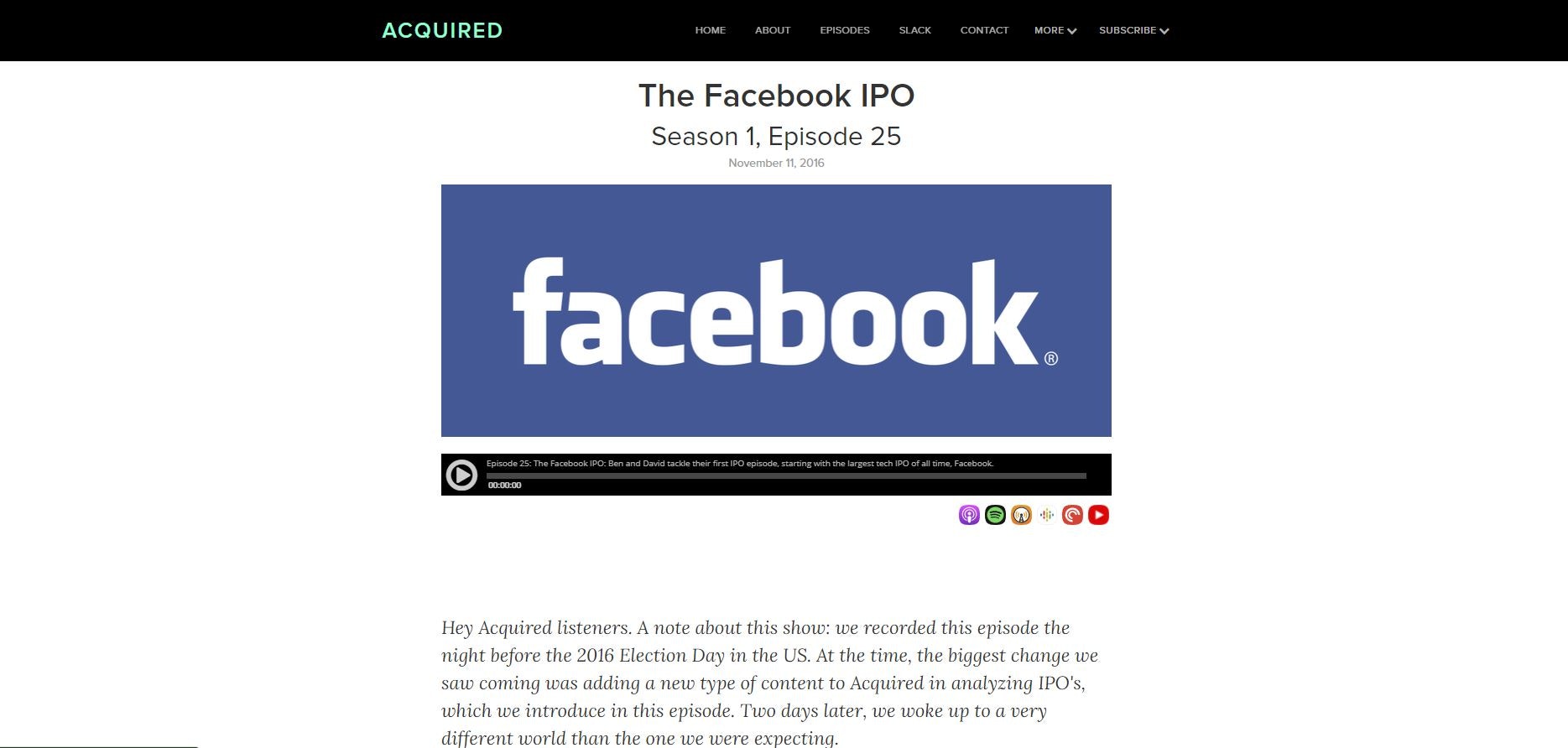 Acquired Podcast gallery image