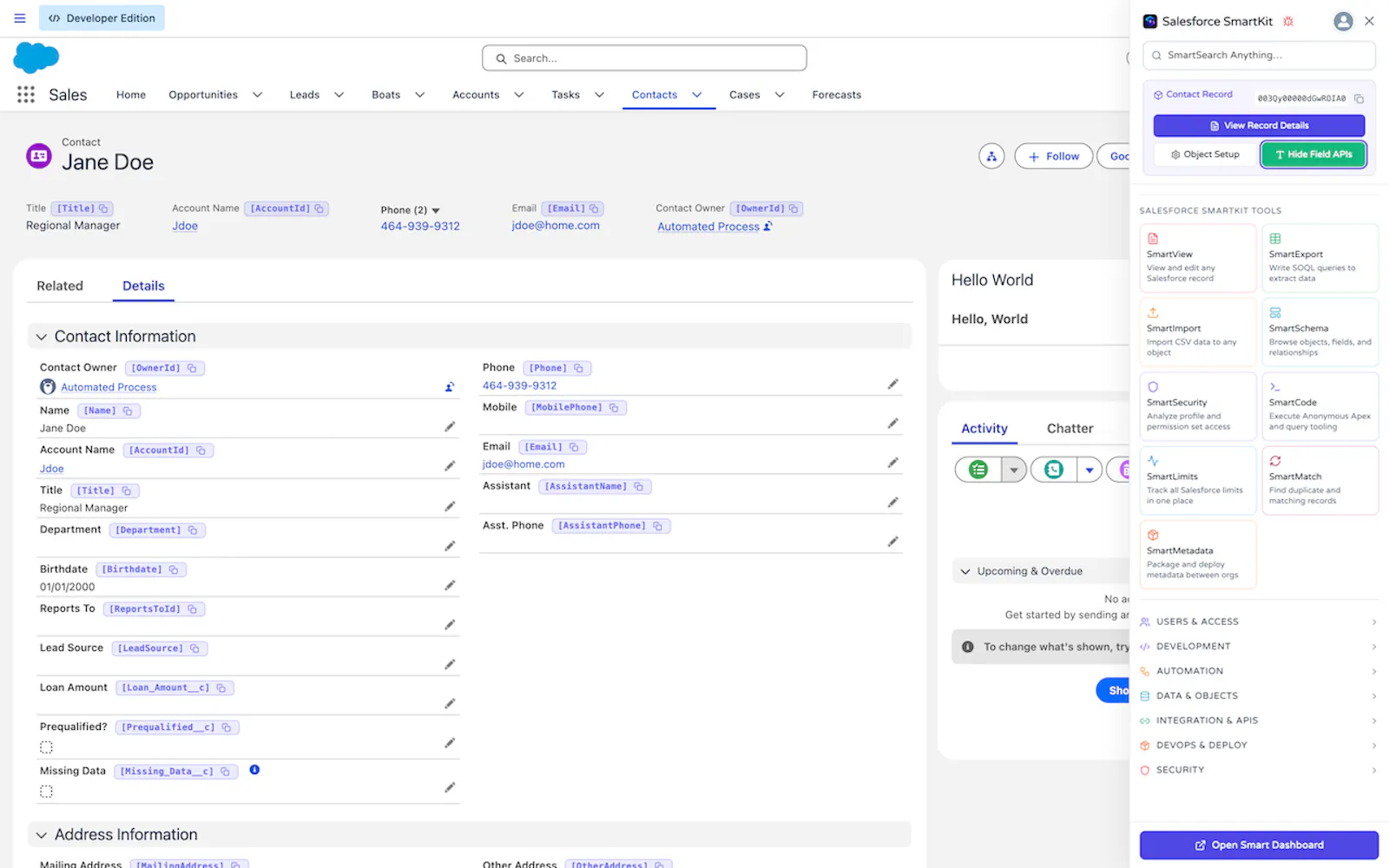 Salesforce SmartKit screenshot 2