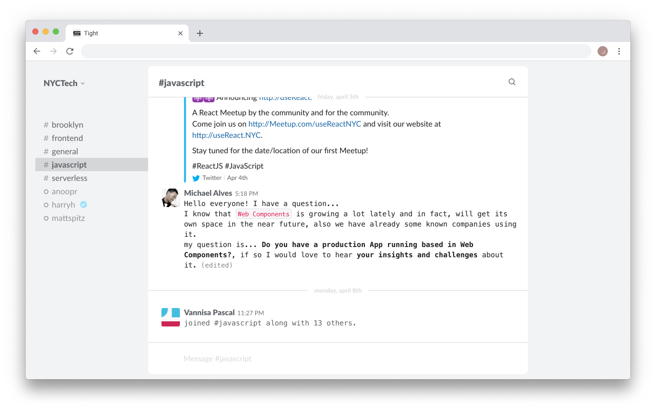 Tight — Simplified Slack gallery image