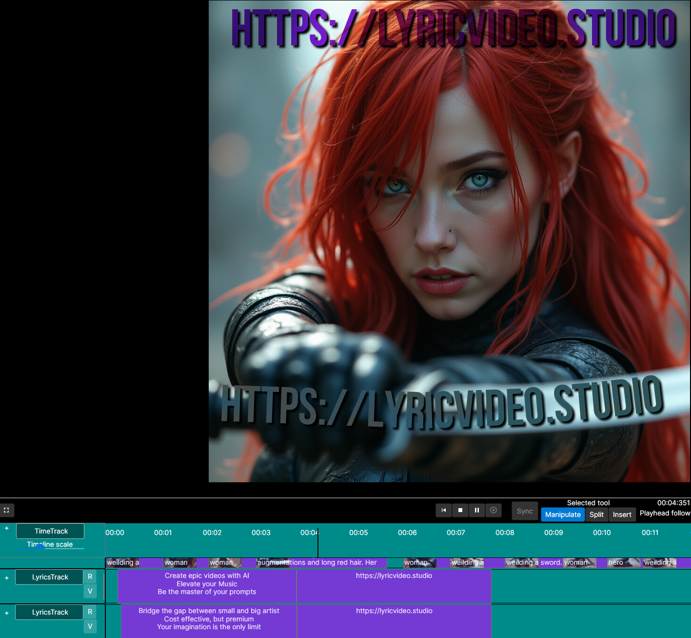 Lyric Video Studio - Editor video per musicisti e creatori di contenuti, con AI media 2