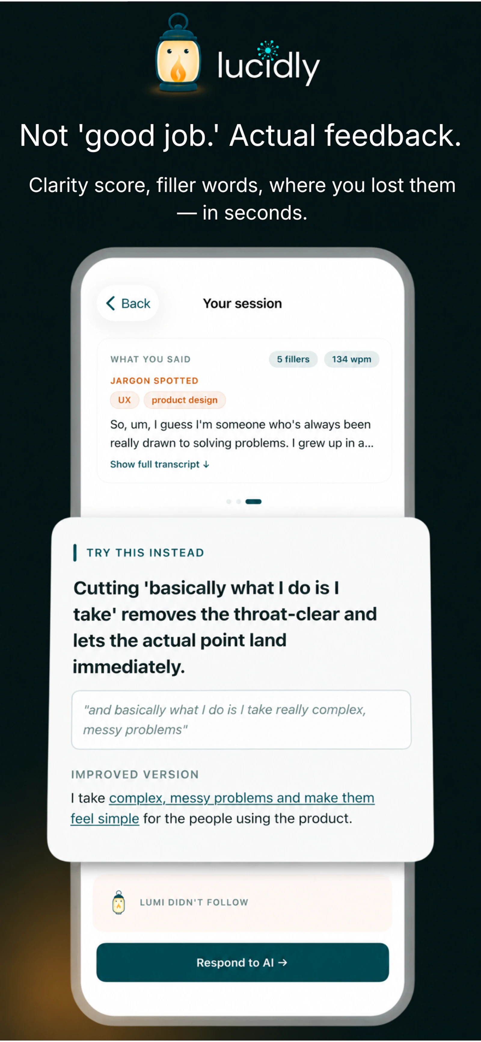 Lucidly — Finally say what you mean. screenshot 4