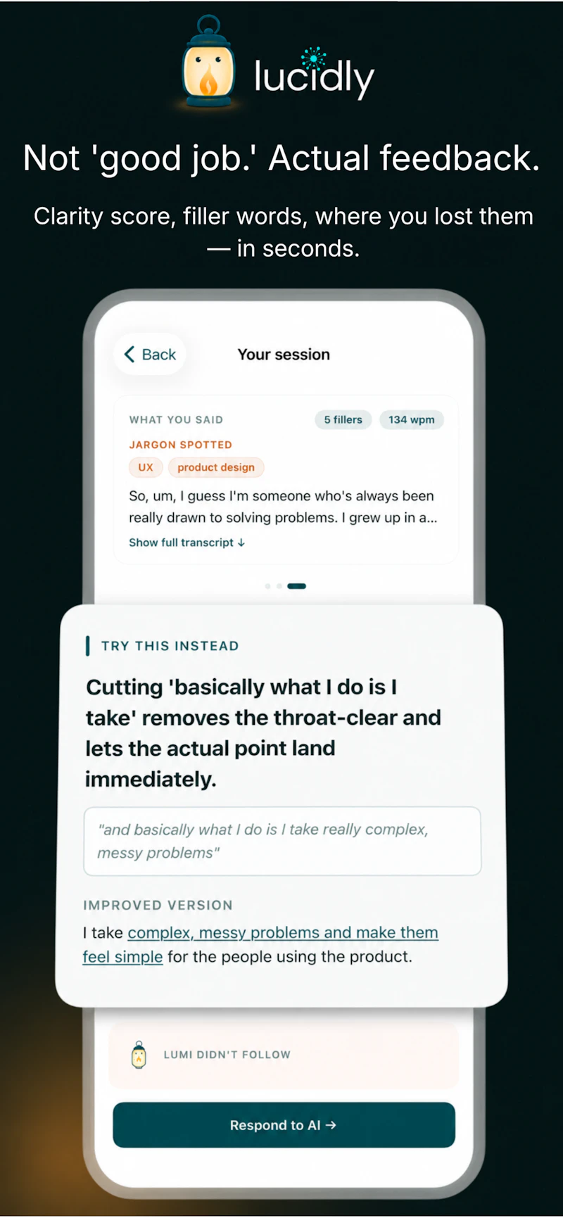 Lucidly — Finally say what you mean. screenshot 4