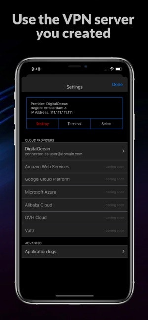Deploy private VPN server on Clouds gallery image