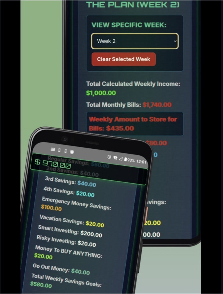 Money Management Calculator - Screenshot 3 showing product features and functionality