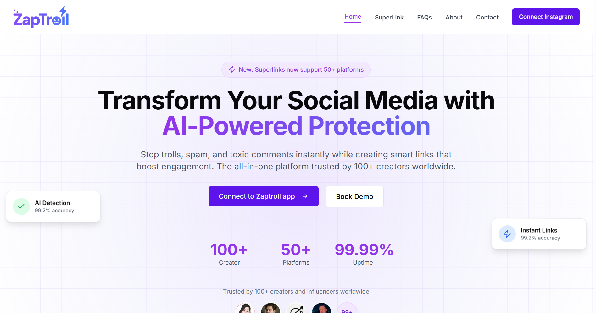 ZapTroll - Main product screenshot demonstrating key features and user interface