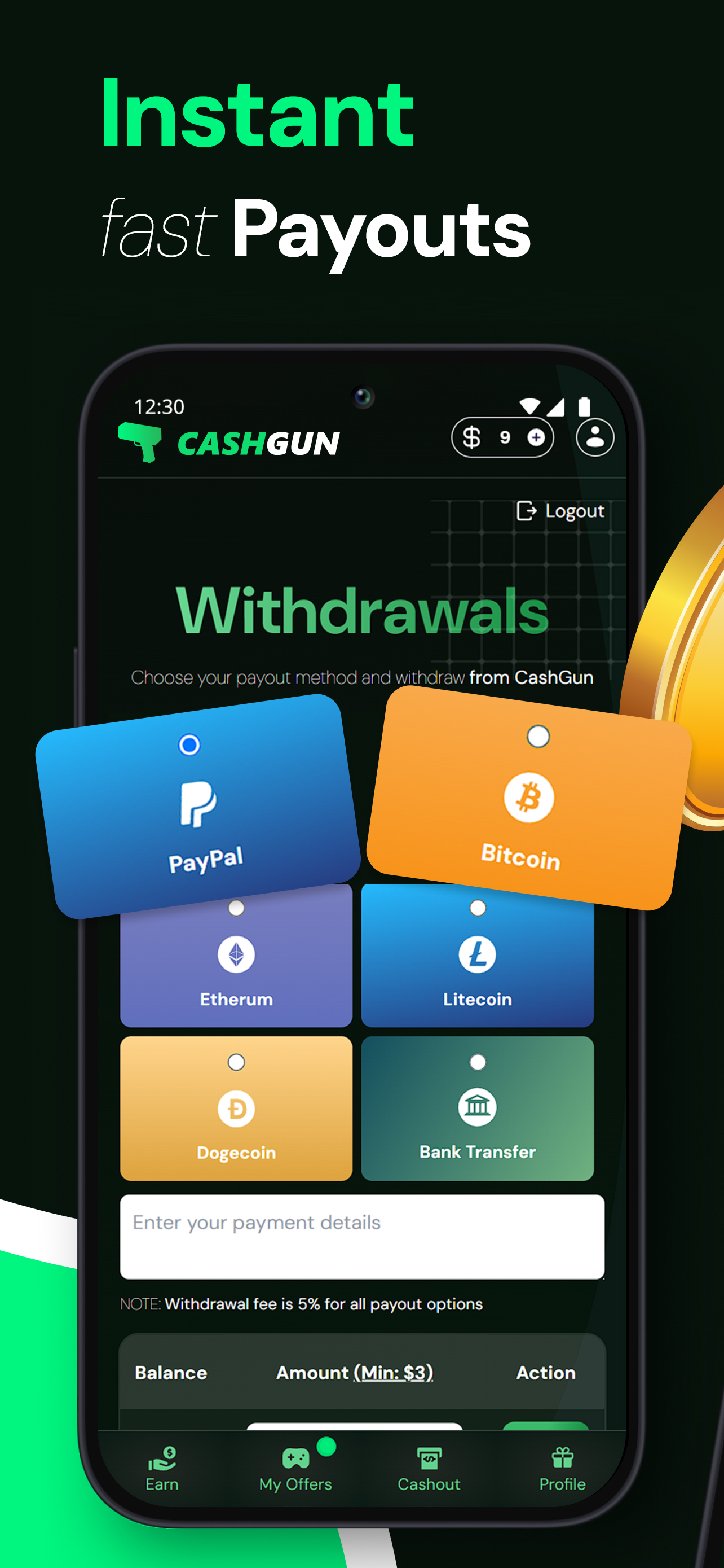 CashGun.com - 앱, 게임 및 설문 조사 테스트 비용을 지불하십시오 미디어 6