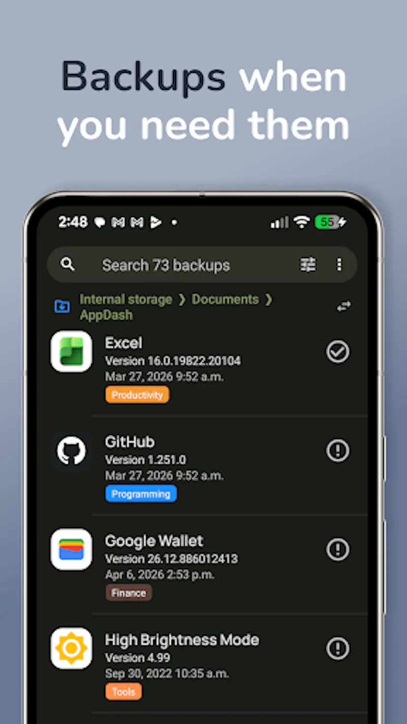 AppDash: App Manager & Backup screenshot 3