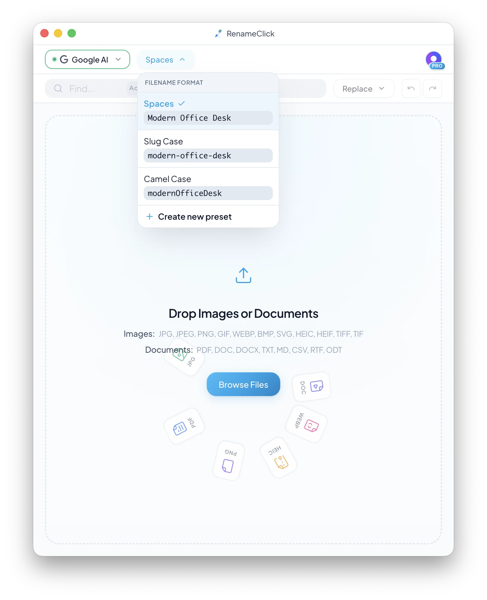 RenameClick - Offline AI File Renamer