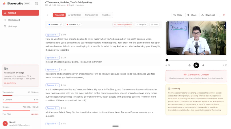 Blazescribe screenshot 3