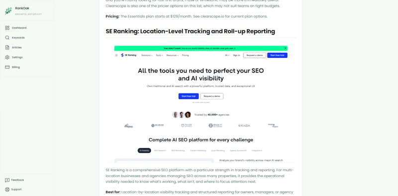 RankOak screenshot 2