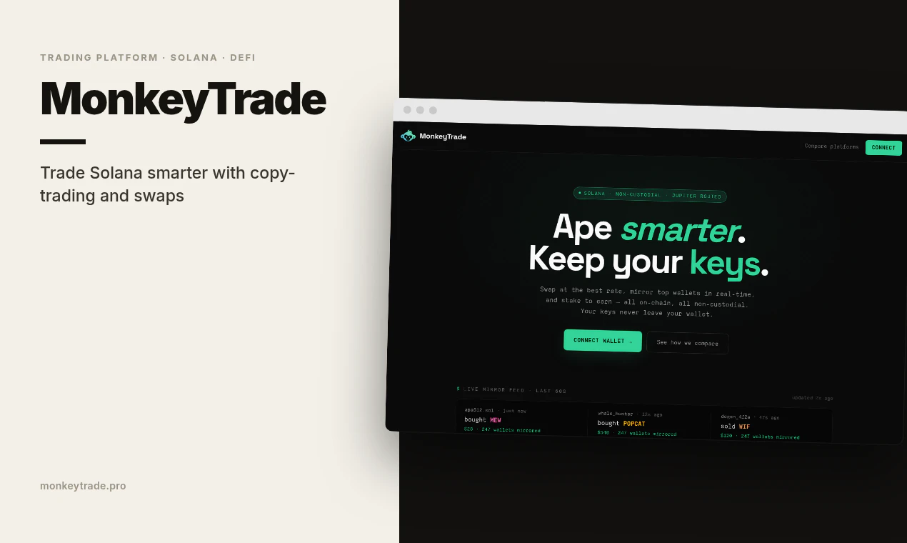 MonkeyTrade — trade Solana smarter