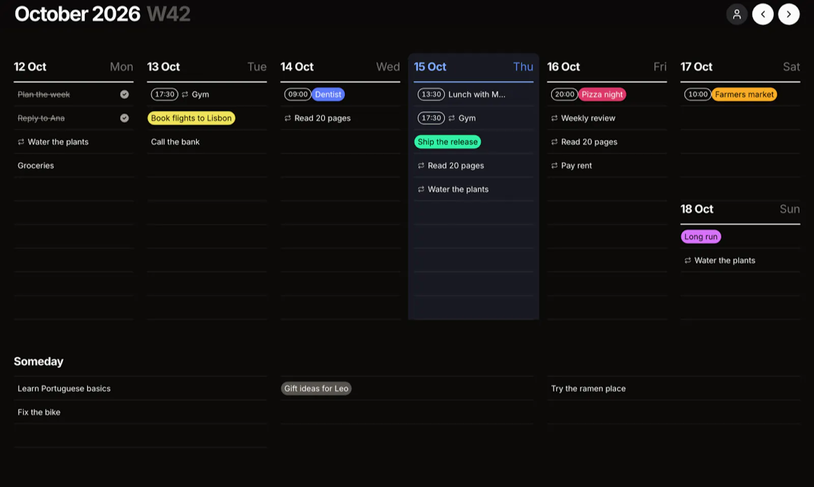 Plain Week screenshot 5