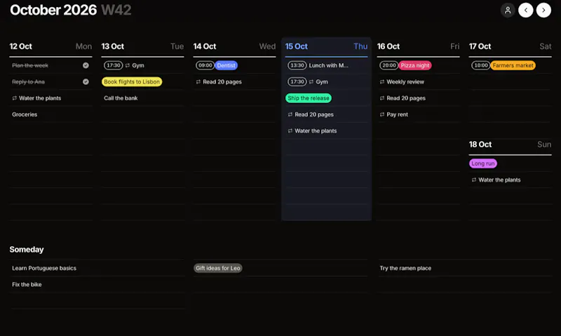 Plain Week screenshot 5