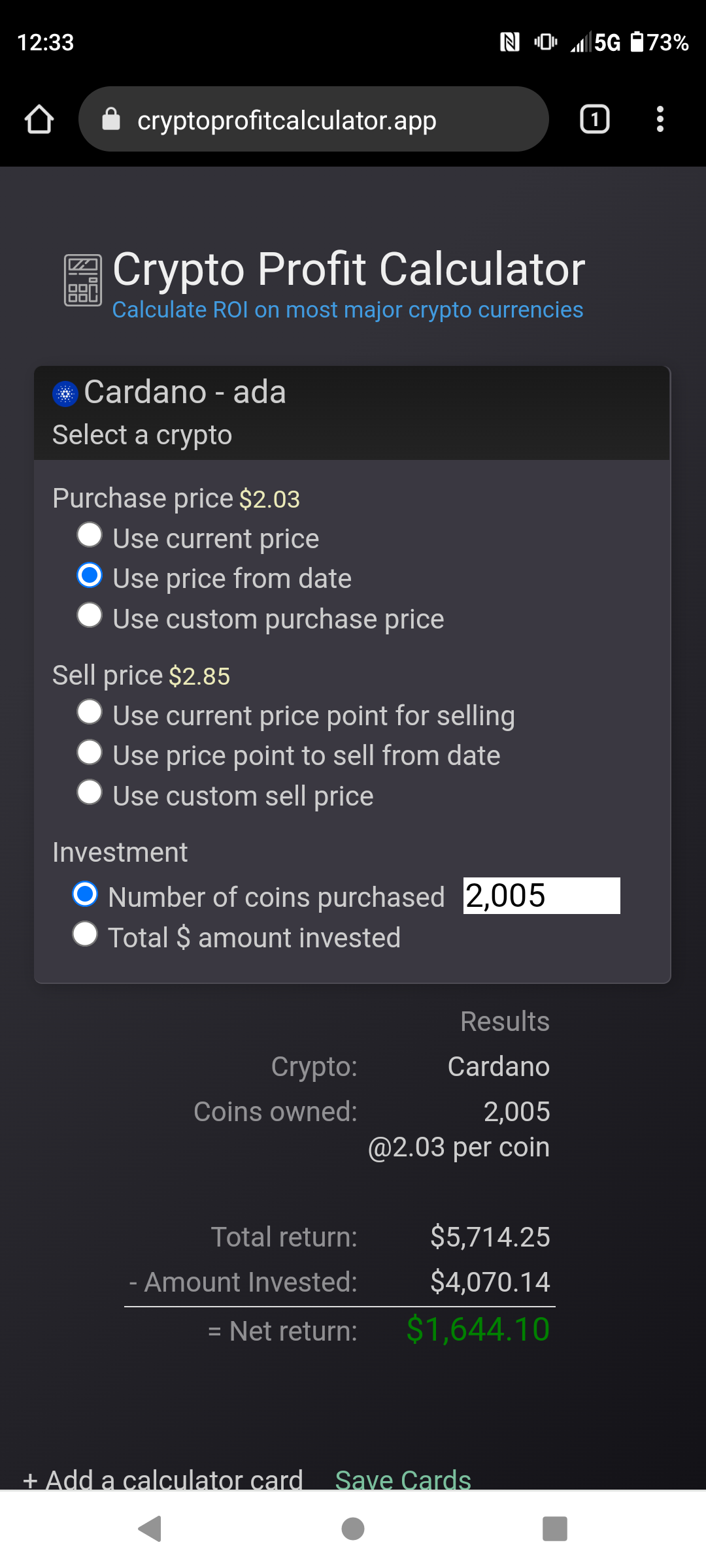 Crypto Profit Calculator