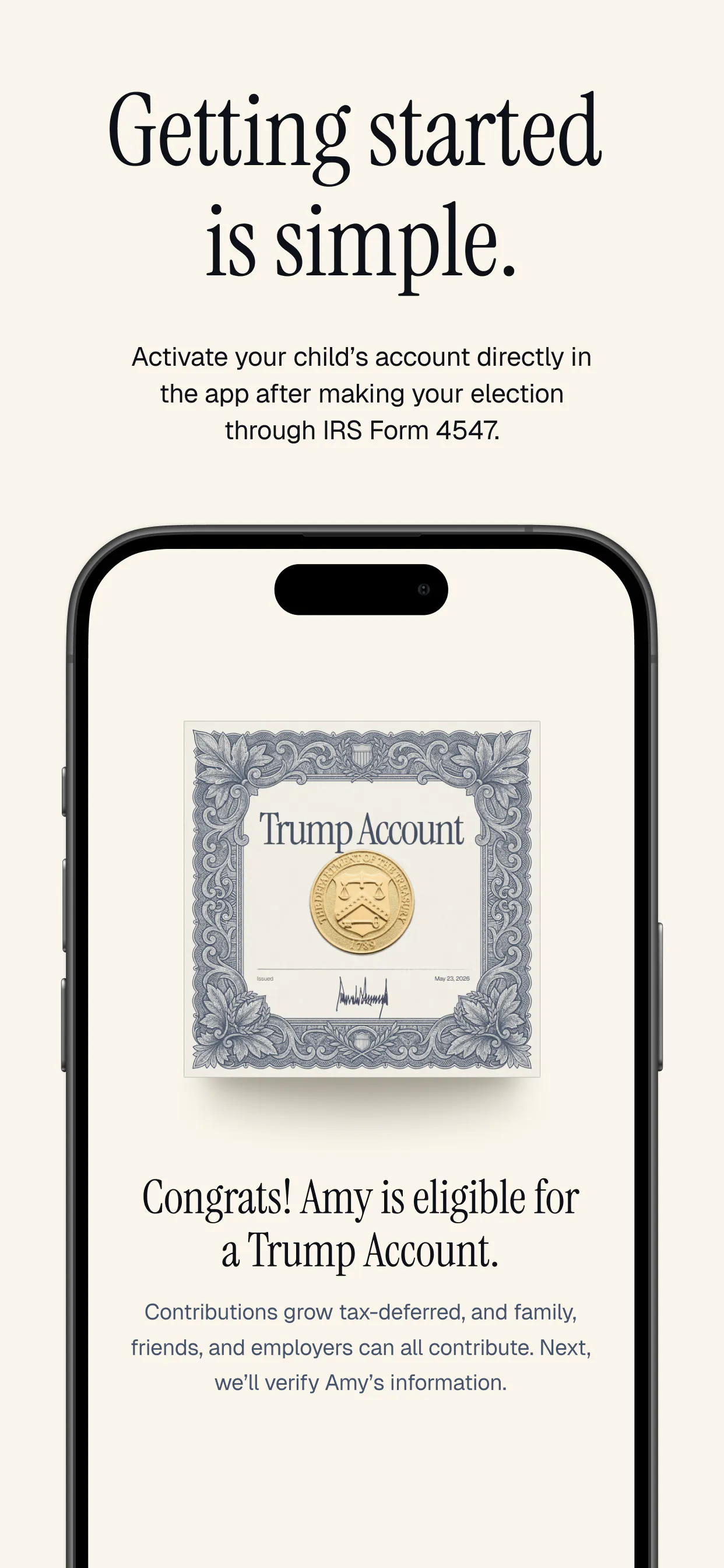 Trump Accounts screenshot 6