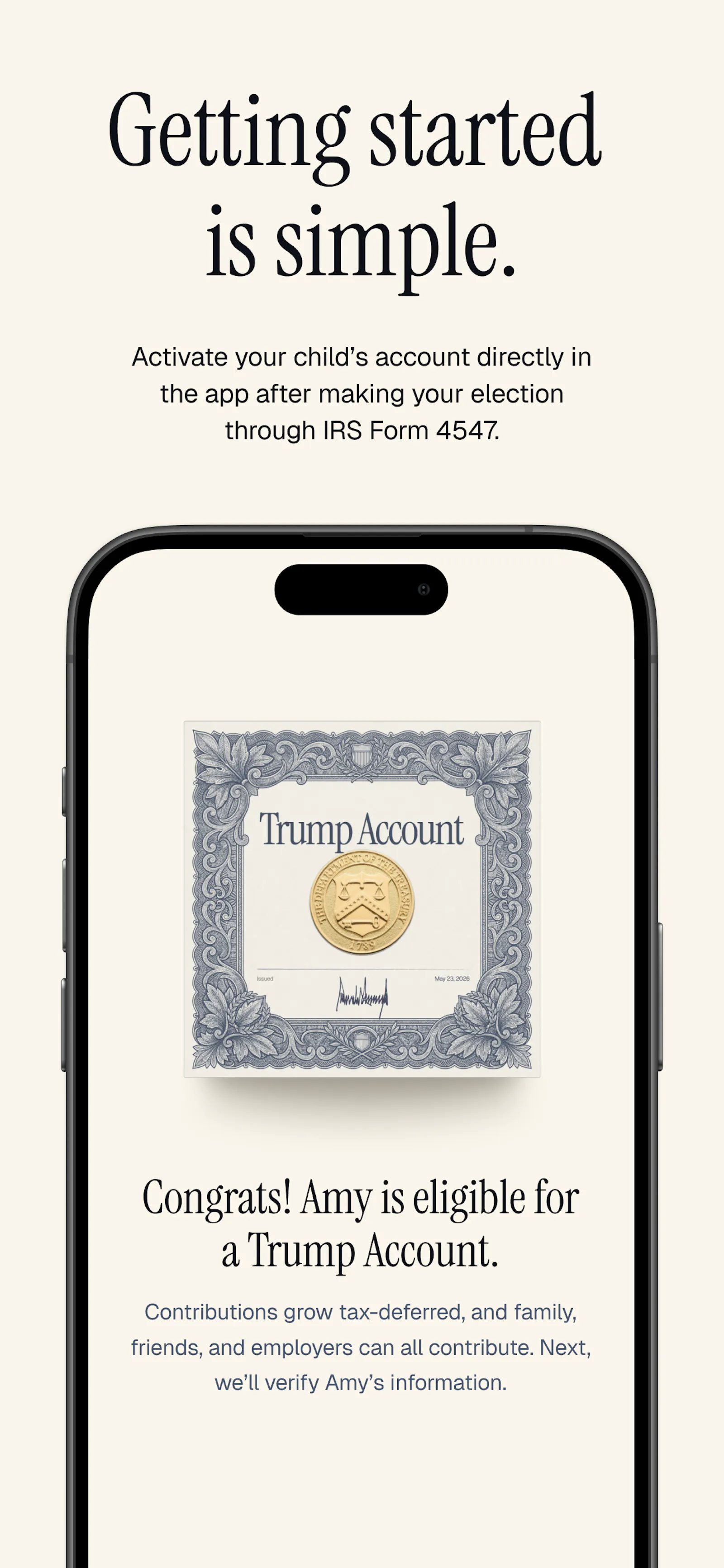 Trump Accounts screenshot 7
