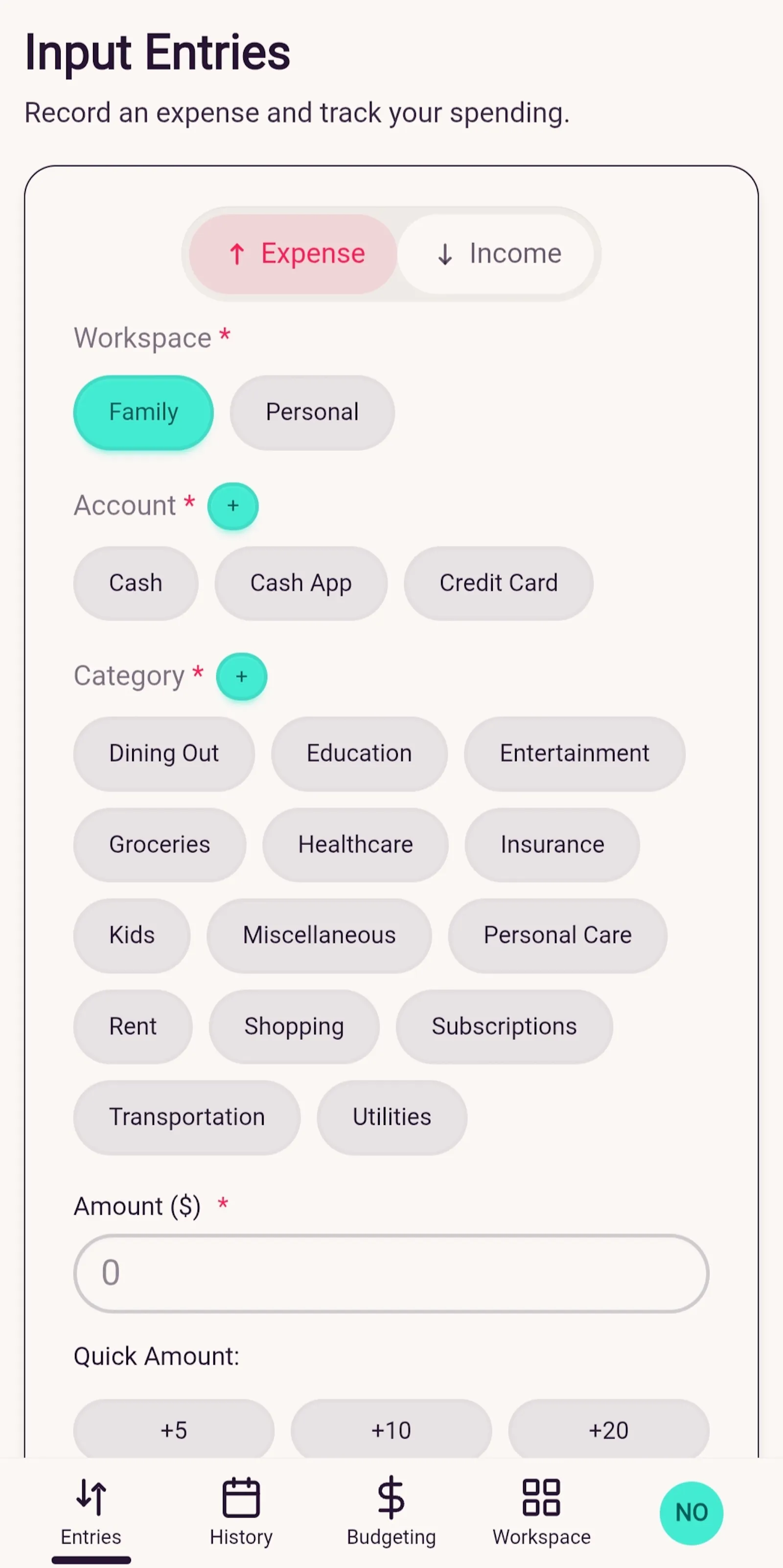 Zherani: Shared Money Manager screenshot 1