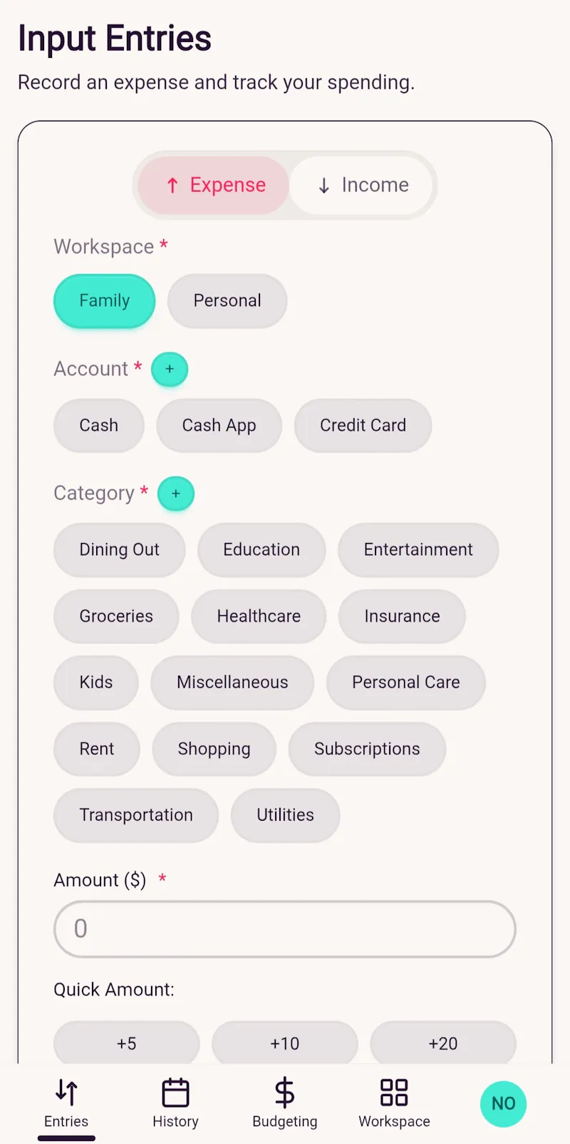 Zherani: Shared Money Manager screenshot 1